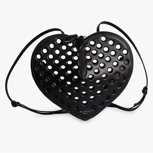 Alaïa Black Heart-Shaped Perforated Bag